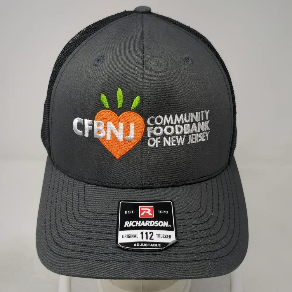 Richardson Trucker Hat Gray One Size Mesh Back Snapback New Jersey Foodbank